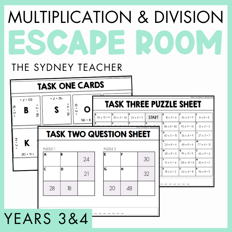 Multiplication & Division Escape Room | Year 3 & 4