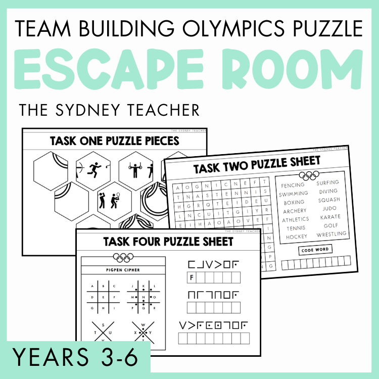 Olympics Themed Team Building Escape Room Years 3-6