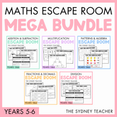 Maths Escape Room MEGA Bundle | Year 5 & 6