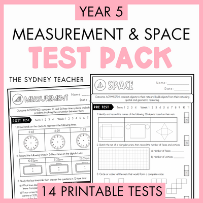 Year 5 Measurement & Space Printable Test Pack