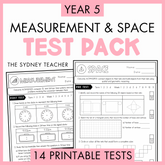 Year 5 Measurement & Space Printable Test Pack