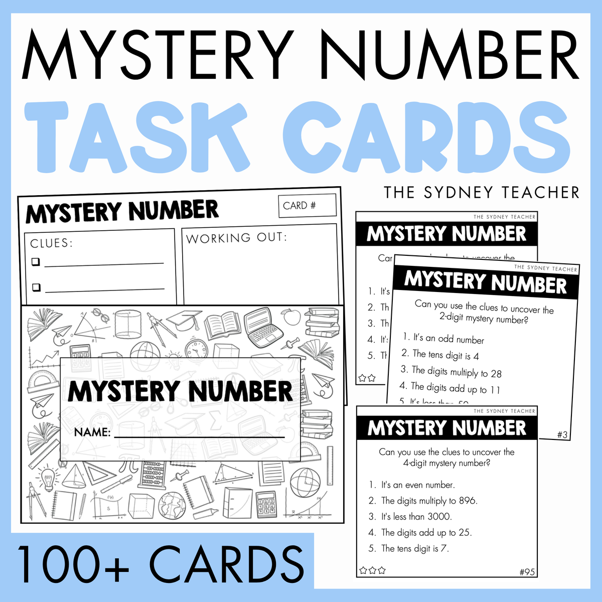 Mystery Number Task Cards