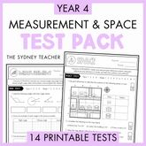 Year 4 Measurement & Space Printable Test Pack