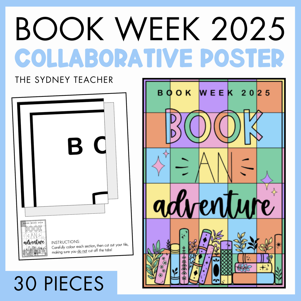Book Week 'Book an Adventure' Collaborative Poster 2025