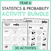 Year 6 Statistics & Probability Activity Bundle