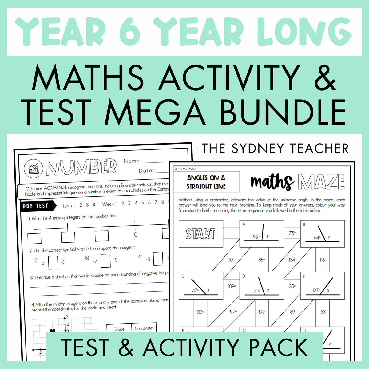 Year 6 Maths Test & Activity MEGA Bundle - Year Long Pack