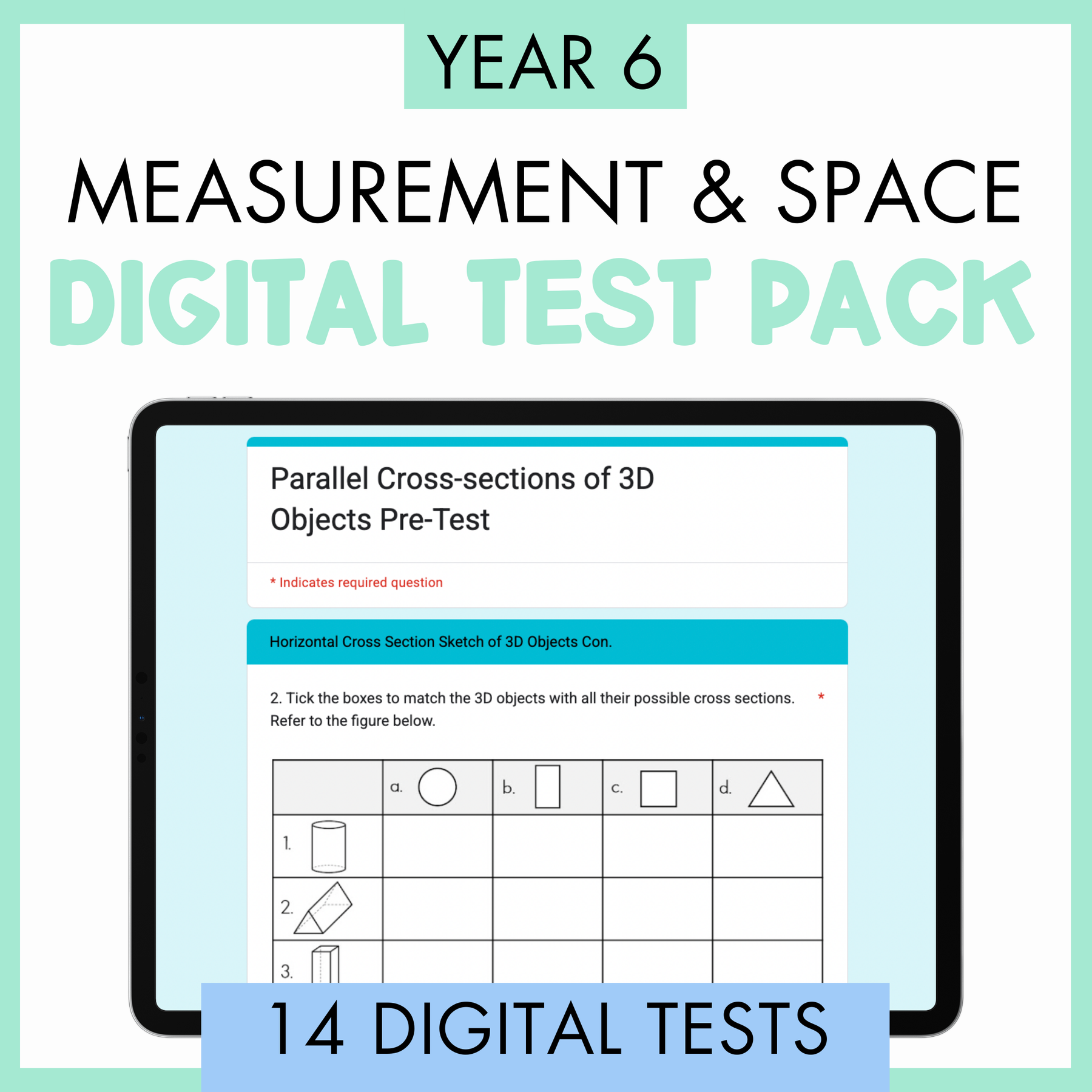 Year 6 Measurement & Space Digital Test Pack