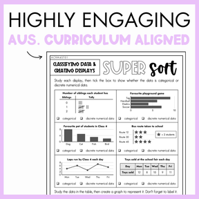 Year 4 Statistics & Probability: Categorical & Discrete Data Sets (AC9M4ST01)