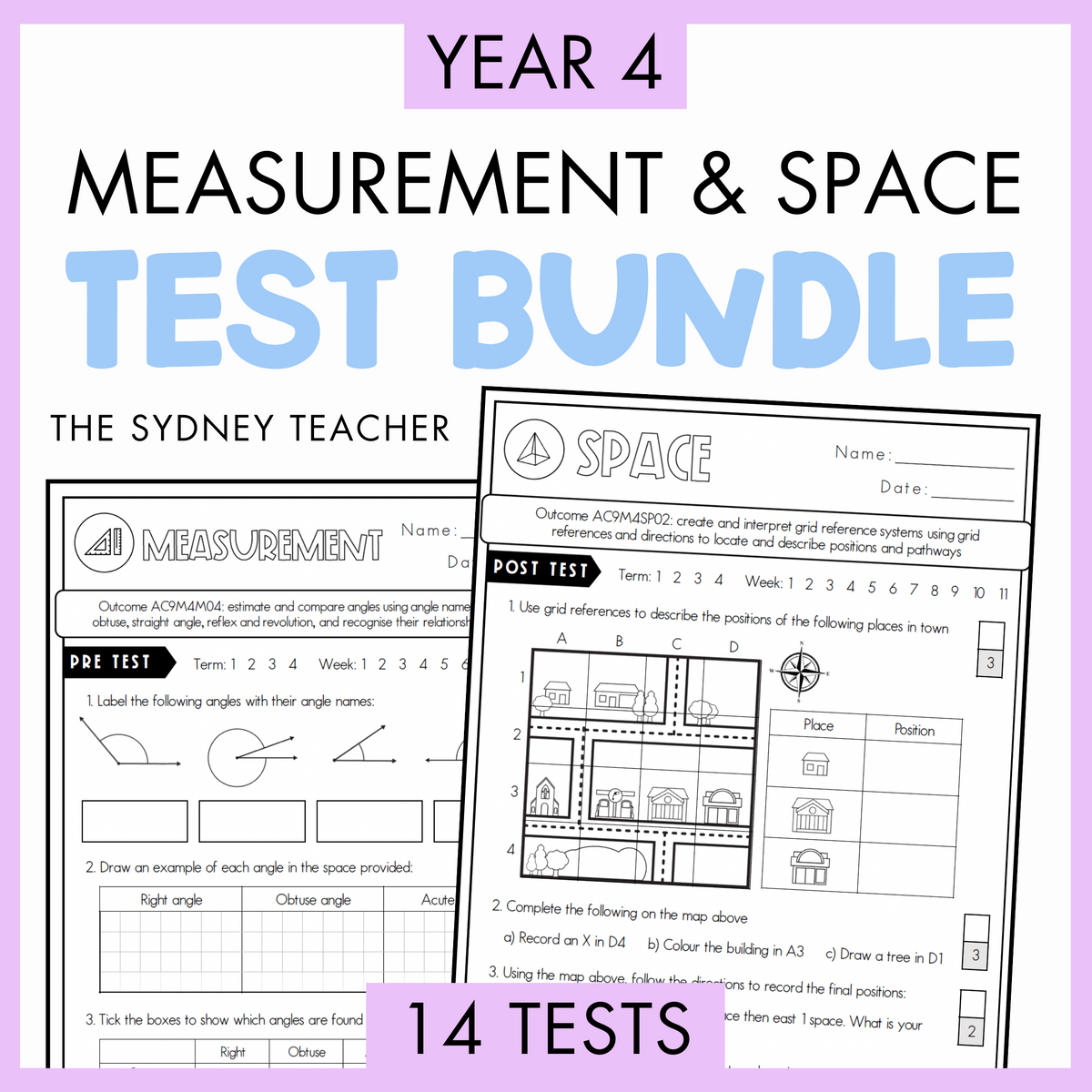 Year 4 Measurement & Space Test Pack
