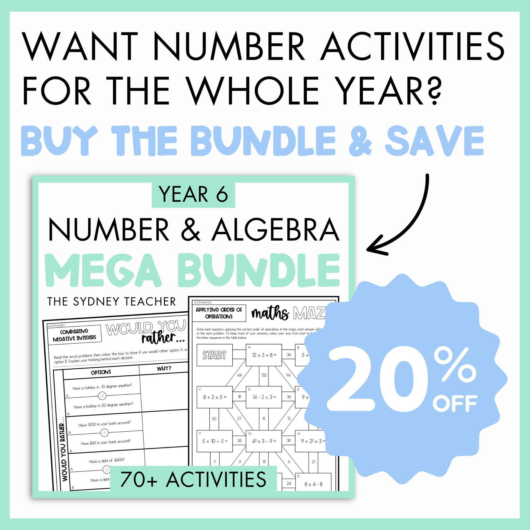 Year 6 Number & Algebra: Recognise, Use & Understand Number Patterns & Rules (AC9M6A01)