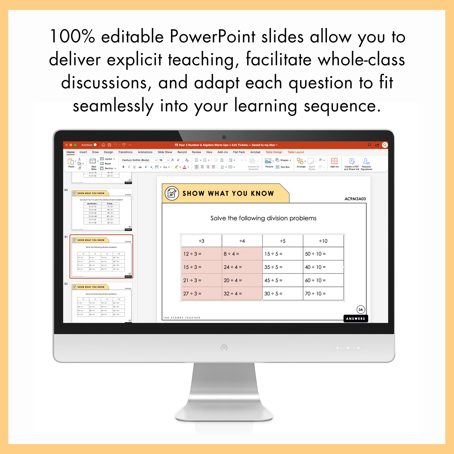 Year 3 Maths Exit Slips & Powerpoint Slides - Australian Curriculum V9.0 (Copy)