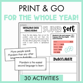 Year 6 Statistics & Probability Activity Bundle