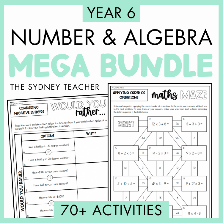 Year 6 Number & Algebra Activity MEGA Bundle