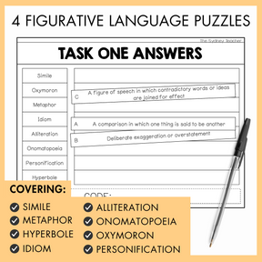 Figurative Language Escape Room | Year 5 & 6