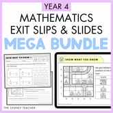 Year 4 Maths Exit Slips & Powerpoint Slides - Australian Curriculum V9.0