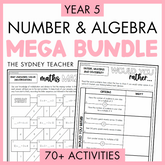 Year 5 Number & Algebra Activity MEGA Bundle