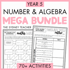 Year 5 Number & Algebra Activity MEGA Bundle