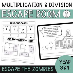 Multiplication & Division Escape Room - Year 3 & 4 - The Sydney Teacher