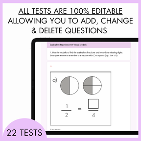 Year 4 Number & Algebra Digital Test Pack