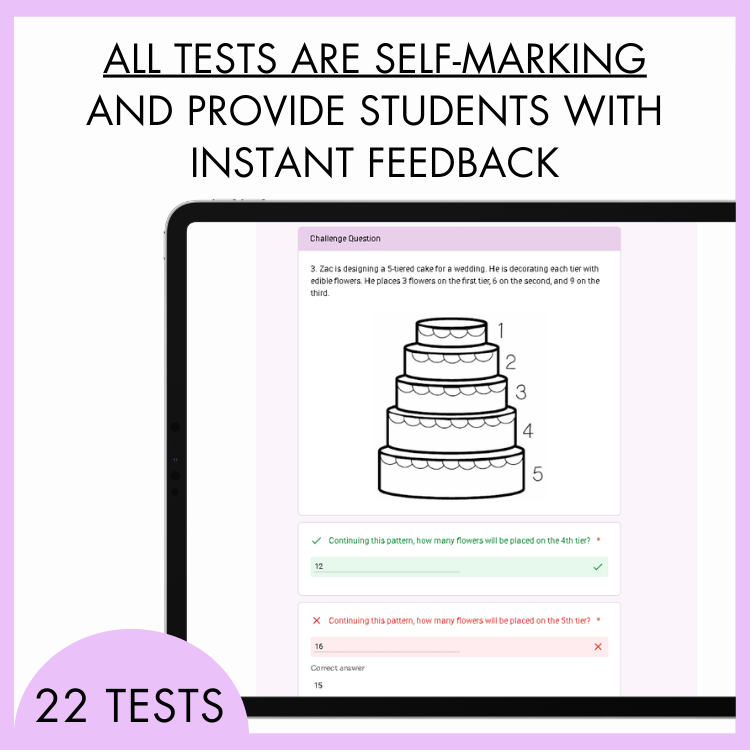 Year 4 Number & Algebra Digital Test Pack