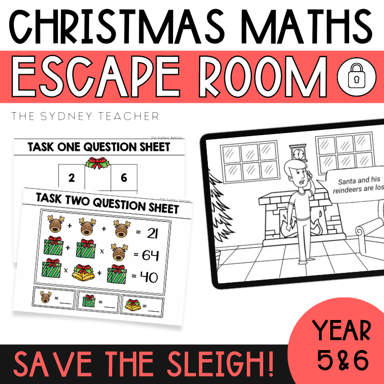 Christmas Math Escape Room - Year 5 & 6