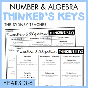 Number and Algebra Thinker's Keys 3-6