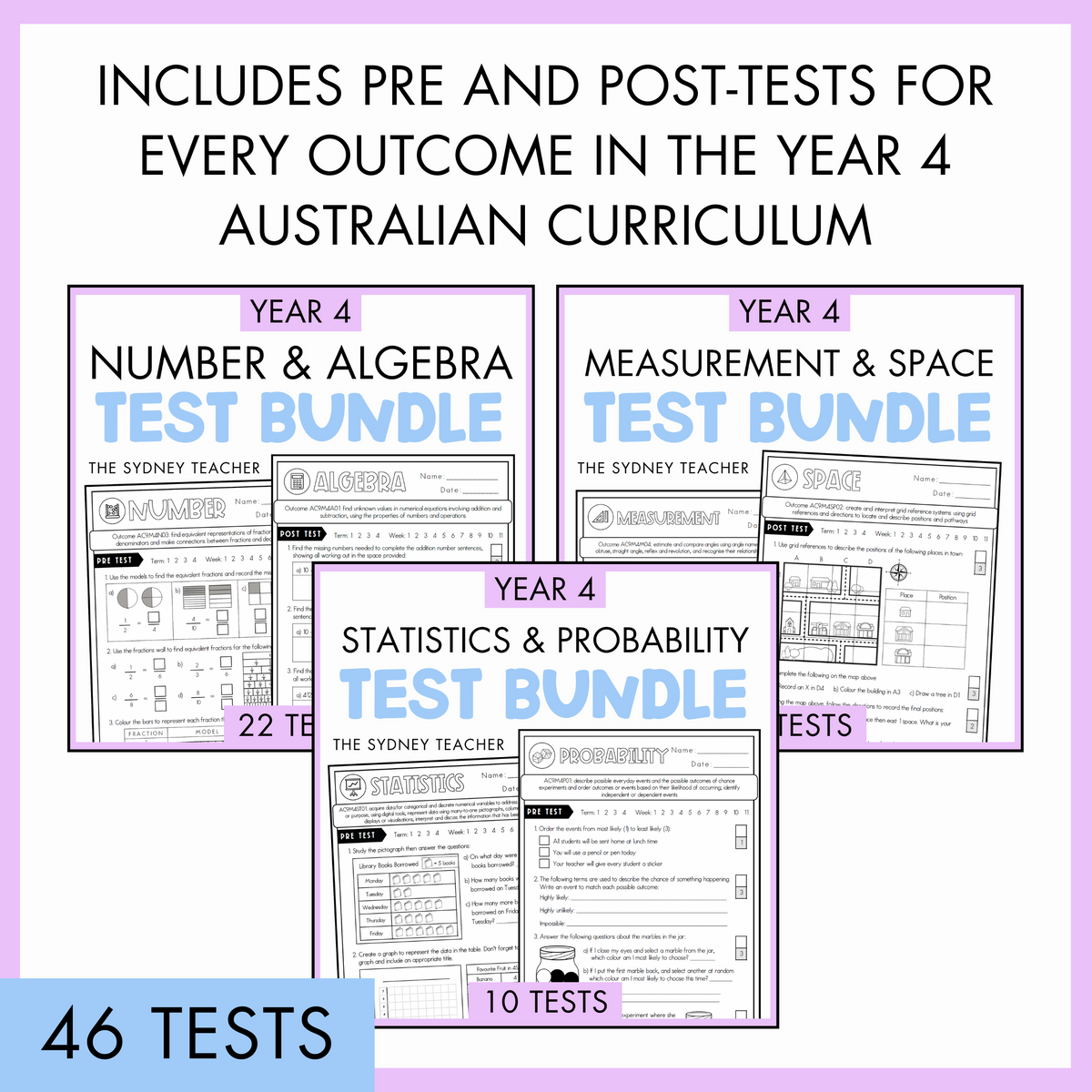 Year 4 Maths Test MEGA Bundle