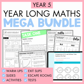 Year 5 - Year Long Maths Bundle