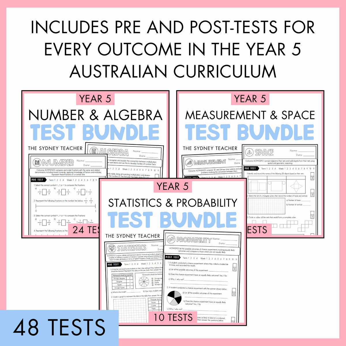 Year 5 Maths Test MEGA Bundle