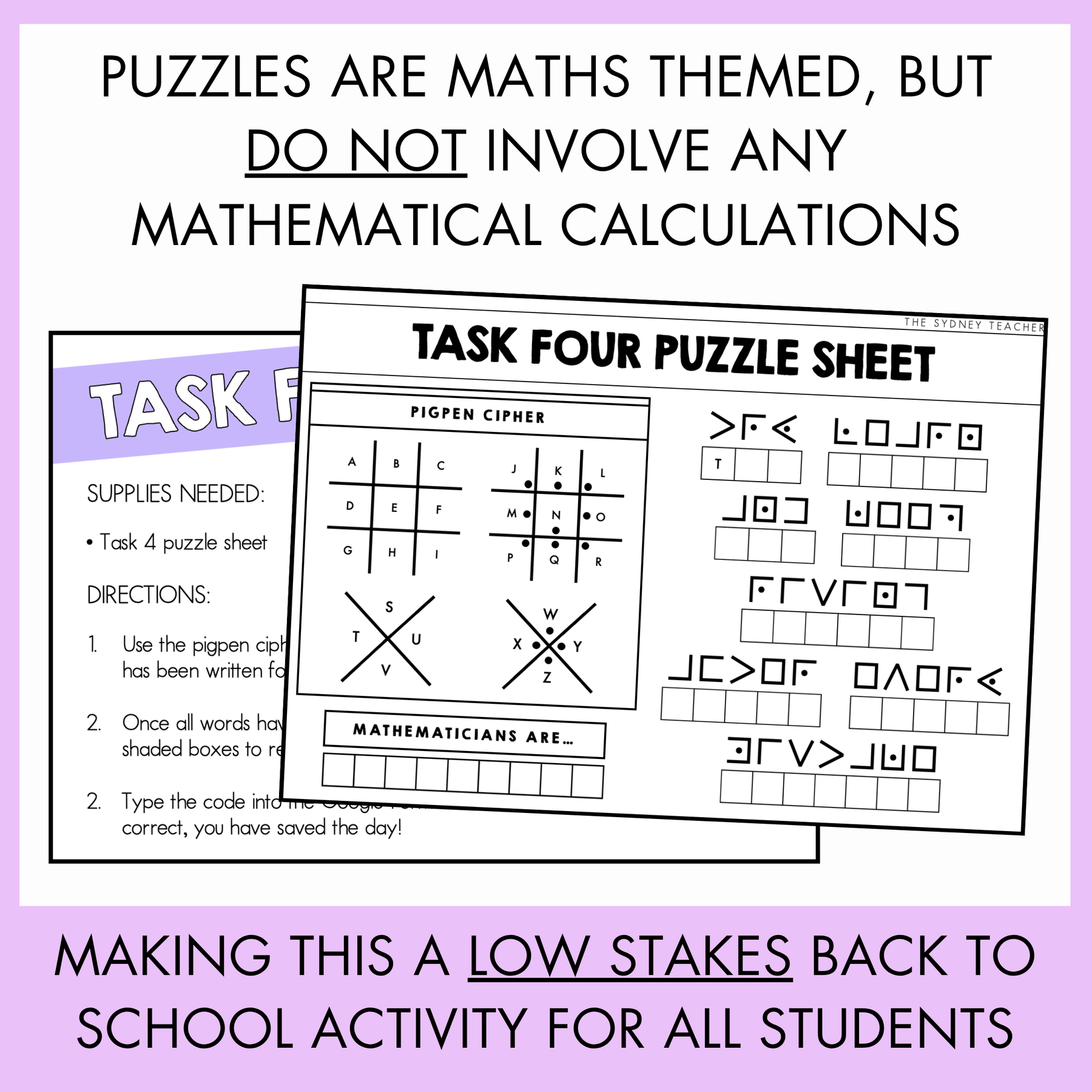 Save the Mathematicians Logic Puzzle / Team Building Escape Room | Years 3-6