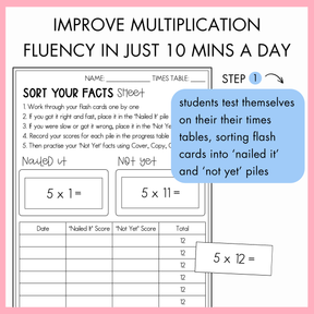 Multiplication Fact Fluency Pack
