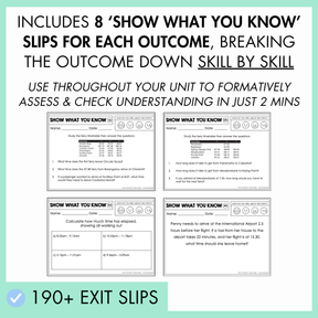 Year 6 Maths Assessment MEGA Bundle cover by The Sydney Teacher on a white background with blue text, showing sample number and Show What You Know worksheet pages.