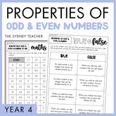 Year 4 Number & Algebra Pack: Odd and Even Numbers (AC9M4N02)