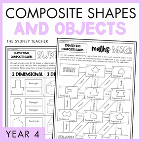 Year 4 Measurement & Space:  Composite Shapes and Objects (AC9M4SP01)
