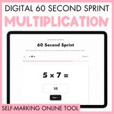 Digital 60 Second Sprint - Multiplication