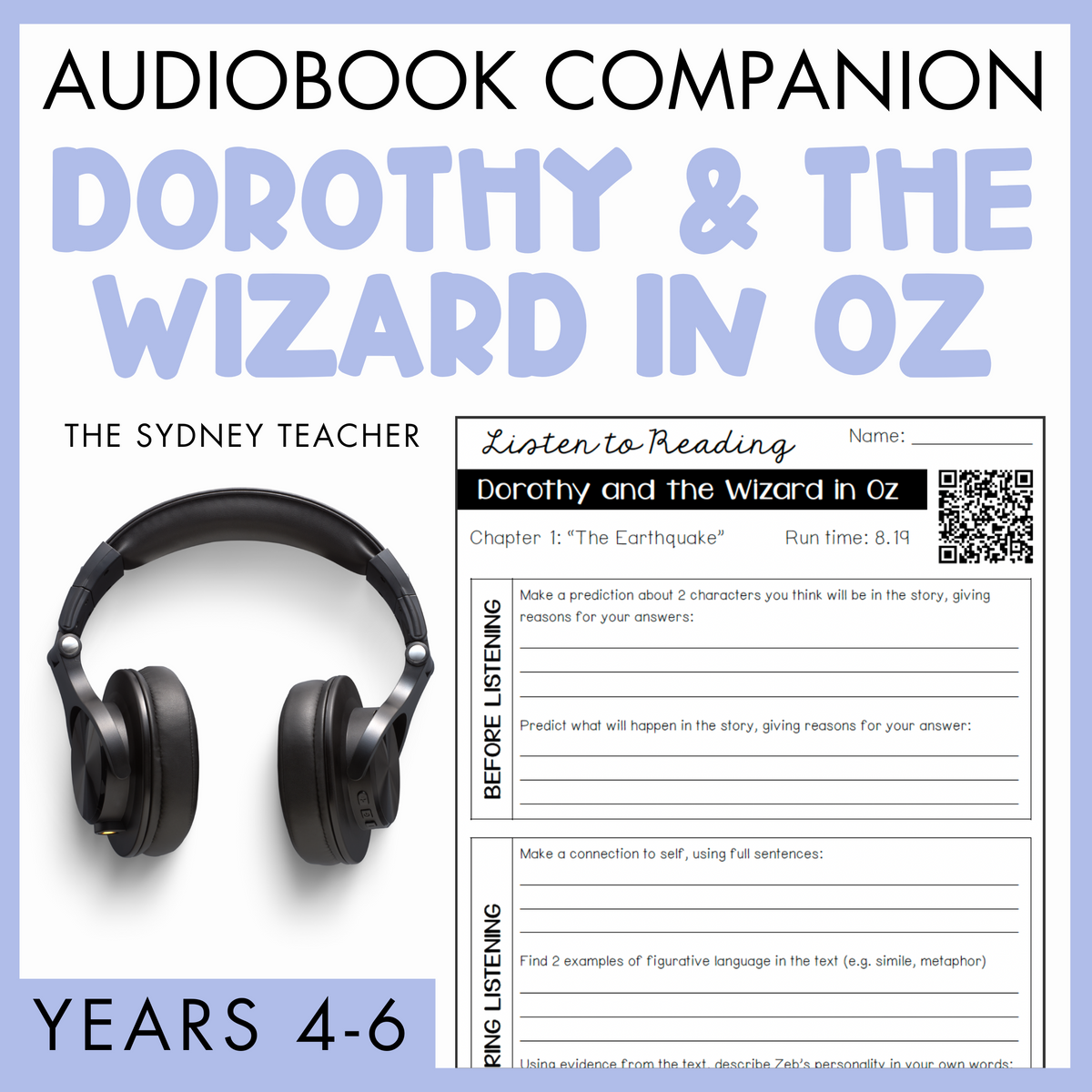 Listen to Reading | Dorothy and the Wizard in Oz Audiobook Activity
