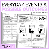Year 4 Statistics & Probability: Everyday Events & Possible Outcomes (AC9M4P01)