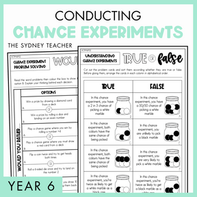 Year 6 Statistics & Probability: Chance Experiments (AC9M6P02)