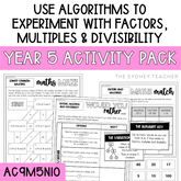 Year 5 Number & Algebra Pack: Use Algorithms to Experiment with Factors, Multiples & Divisibility (AC9M5N10)