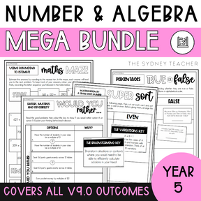 Year 5 Number & Algebra Activity Pack MEGA Bundle