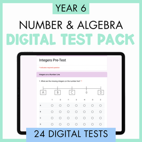Year 6 Number & Algebra Digital Test Pack