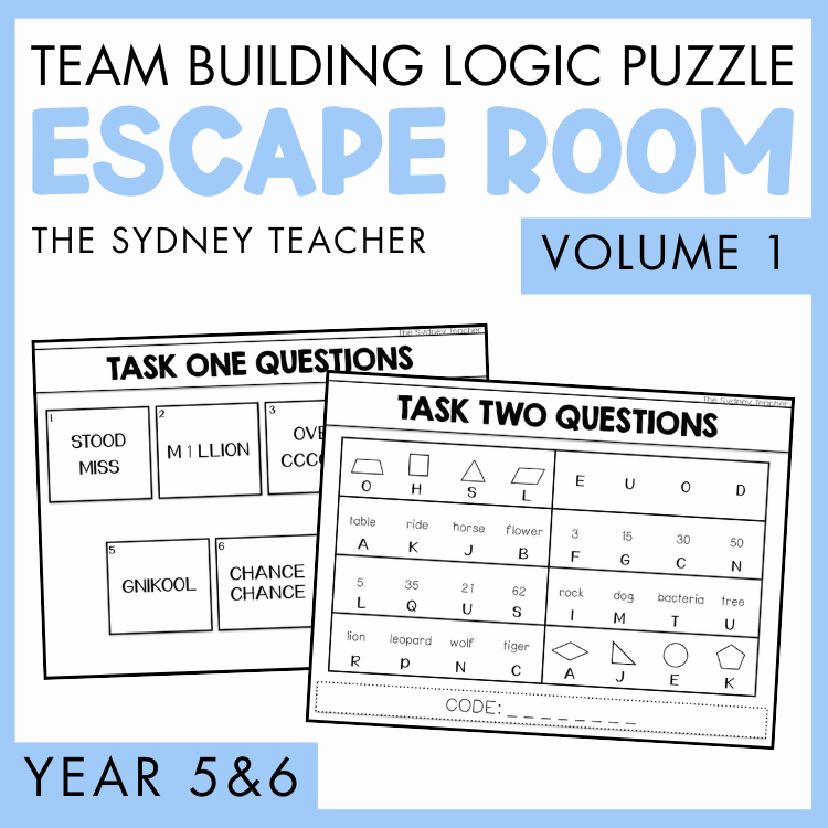 Logic Puzzle / Team Building Escape Room | Year 5 & 6 [Volume 1]