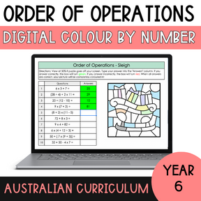 Order of Operations - Digital Colour by Number MEGA Bundle - The Sydney Teacher