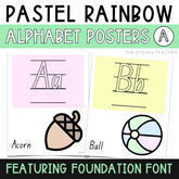 Pastel Rainbow Alphabet Posters - The Sydney Teacher