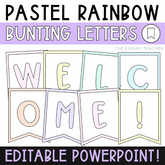 Pastel Rainbow Bunting Letters - The Sydney Teacher