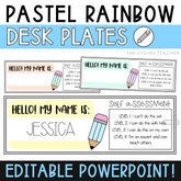 Pastel Rainbow Self Assessment Name Tag - The Sydney Teacher