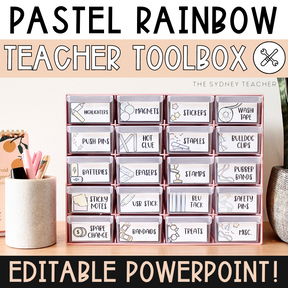 Pastel Rainbow Teacher Toolbox - The Sydney Teacher