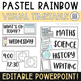 Pastel Rainbow Visual Timetable - The Sydney Teacher