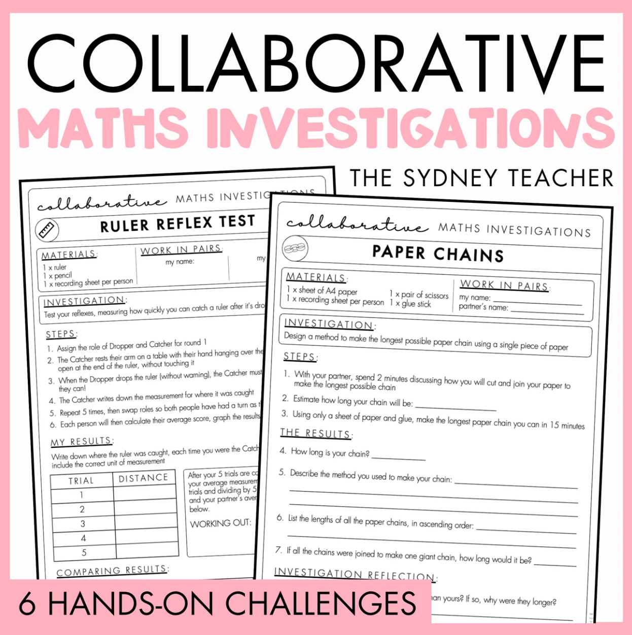 No Prep Maths Activities - 24 HOUR FLASH SALE