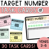 Target Number Task Cards - The Sydney Teacher